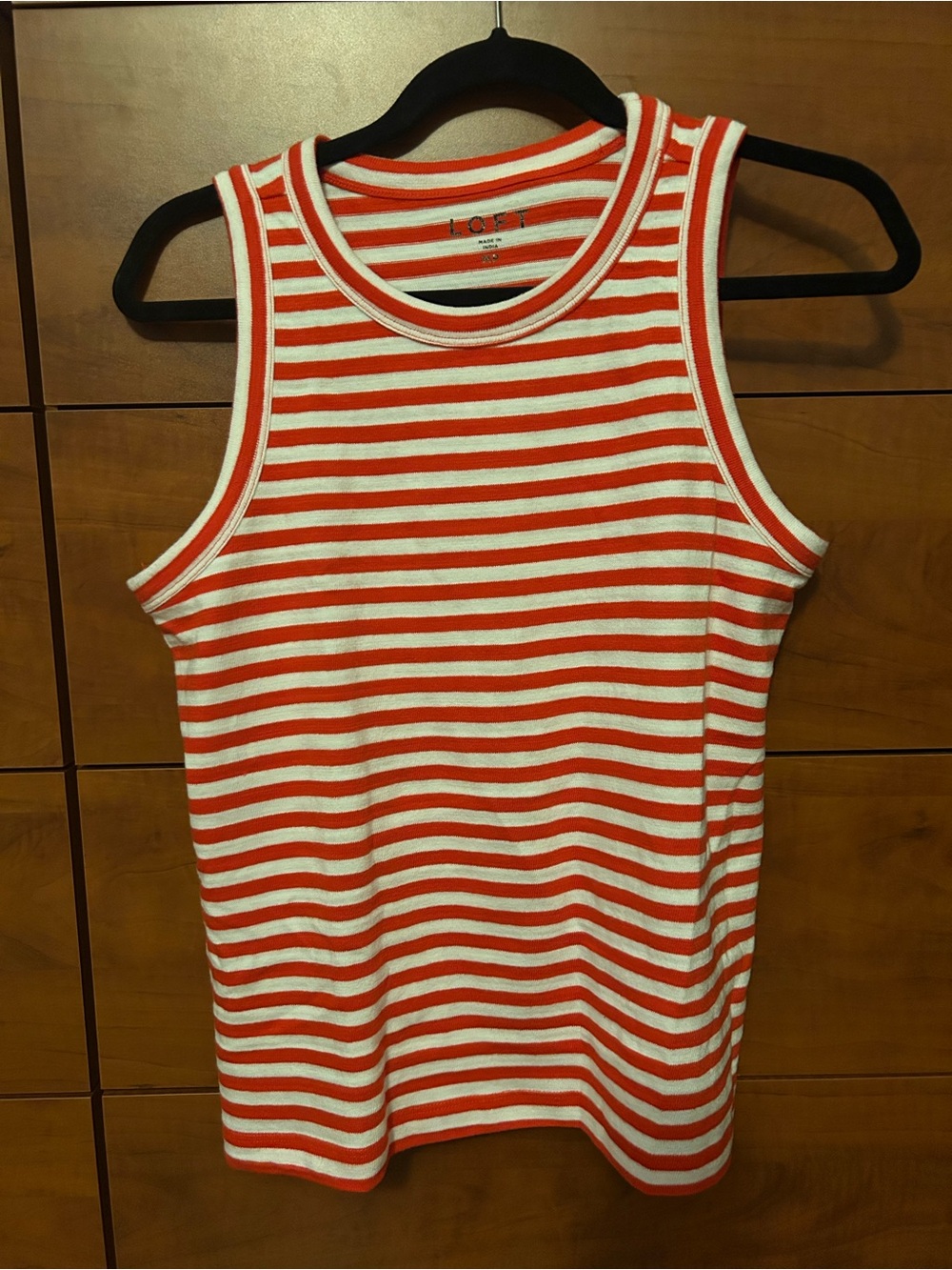 Loft Women’s Striped Tank Top - Red & White